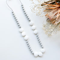 Celine Silicone Necklace in Grey