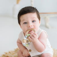 Hexx Teething Rattle | Sage