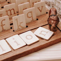 Reversible Alphabet Board | Lowercase Alphabet Cards | Wooden Educational Learning Board | Early Learning | Letter Board | Alphabet Board | Montessori Approach | Homeschooling