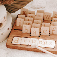 Reversible Alphabet Board | Lowercase Alphabet Cards | Wooden Educational Learning Board | Early Learning | Letter Board | Alphabet Board | Montessori Approach | Homeschooling