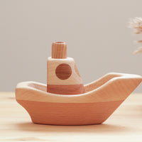 Wooden Heirloom Boat | Eco-Friendly Toy | Children's Toy | Open Ended Toy | Small World Play
