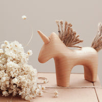 Wooden Eco-Friendly Heirloom Unicorn | Children's Wooden Toy | Open Ended Toy