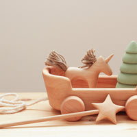 Wooden Eco-Friendly Heirloom Unicorn | Children's Wooden Toy | Open Ended Toy