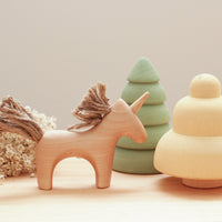 Wooden Eco-Friendly Heirloom Unicorn | Children's Wooden Toy | Open Ended Toy