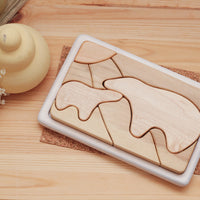 Bear Puzzle | Wooden Heirloom Puzzle | Mosaic Puzzle | Eco-Friendly Toy | Children's Toy | Open Ended Toy | Small World Play