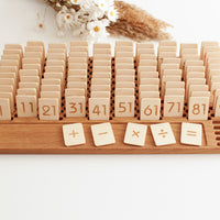 Large Wooden Number Board | NUmbers 1 - 100 | Addition Subtraction Multiplication and Division