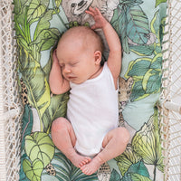 Jungle Swaddle Wrap as Bassinet Cover