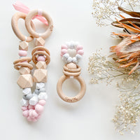 Ring Pop Rattle Personalised Teether