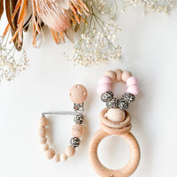 Ring Pop Rattle Personalised Teether