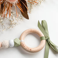 Ring Pop Rattle Personalised Teether