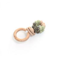 Ring Pop Rattle in Leopard Sage
