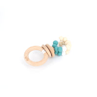 Ring Pop Teething Rattle | Duck Egg Blue