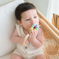 Ring Pop Teething Rattle | Pastel Rainbow