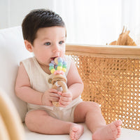 Ring Pop Teething Rattle | Pastel Rainbow