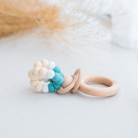Ring Pop Teething Rattle | Duck Egg Blue