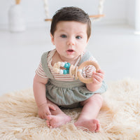 Ring Pop Teething Rattle | Duck Egg Blue