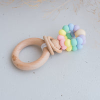 Ring Pop Teething Rattle | Pastel Rainbow