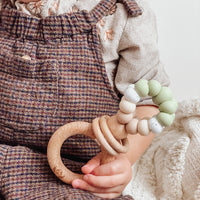Ring Pop Teething Rattle | Sage