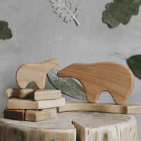 Bear Puzzle | Wooden Heirloom Puzzle | Mosaic Puzzle | Eco-Friendly Toy | Children's Toy | Open Ended Toy | Small World Play