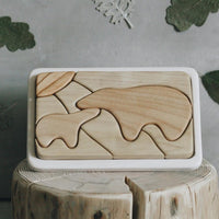 Bear Puzzle | Wooden Heirloom Puzzle | Mosaic Puzzle | Eco-Friendly Toy | Children's Toy | Open Ended Toy | Small World Play