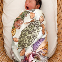 Ocean Marine Animals Swaddle Wrap Blanket | Lluie
