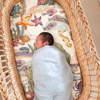 Ocean Marine Animals Swaddle Wrap Blanket | Lluie