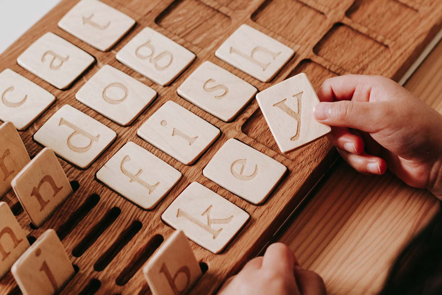 Large Alphabet Board | Lowercase Alphabet Cards | Wooden Educational Learning Board | Early Learning | Letter Board | Alphabet Board | Montessori Approach | Homeschooling