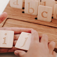  Reversible Alphabet Board | Lowercase Alphabet Cards | Wooden Educational Learning Board | Early Learning | Letter Board | Alphabet Board | Montessori Approach | Homeschooling