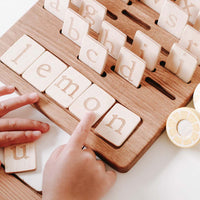  Reversible Alphabet Board | Lowercase Alphabet Cards | Wooden Educational Learning Board | Early Learning | Letter Board | Alphabet Board | Montessori Approach | Homeschooling