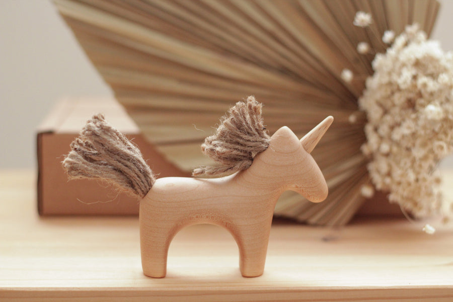 Wooden Eco-Friendly Heirloom Unicorn | Children's Wooden Toy | Open Ended Toy