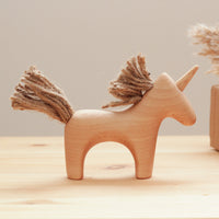 Wooden Eco-Friendly Heirloom Unicorn | Children's Wooden Toy | Open Ended Toy