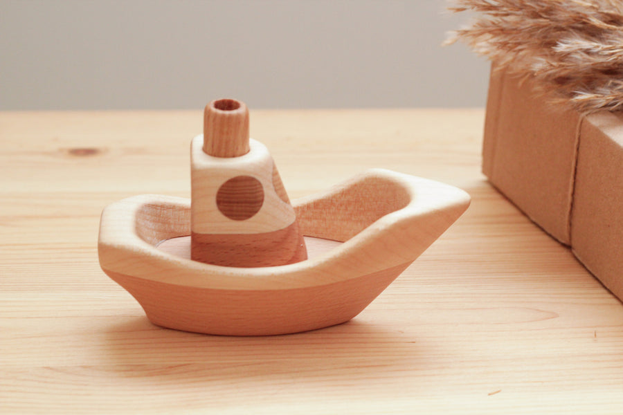 Wooden Heirloom Boat | Eco-Friendly Toy | Children's Toy | Open Ended Toy | Small World Play