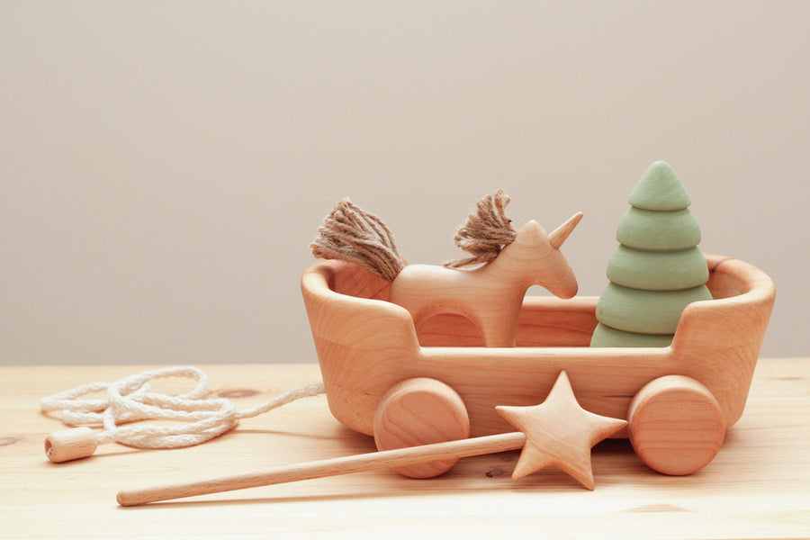 Wooden Eco-Friendly Heirloom Unicorn | Children's Wooden Toy | Open Ended Toy