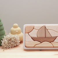 Boat Puzzle | Wooden Heirloom Puzzle | Mosaic Puzzle | Eco-Friendly Toy | Children's Toy | Open Ended Toy | Small World Play