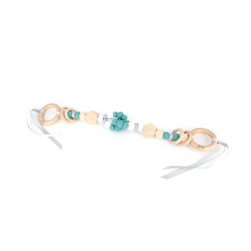 Interlock Teething Pram Garland | Duck Egg Blue