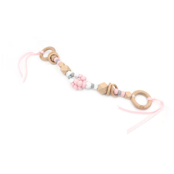 Interlock Teething Pram Garland | Sweet Pink