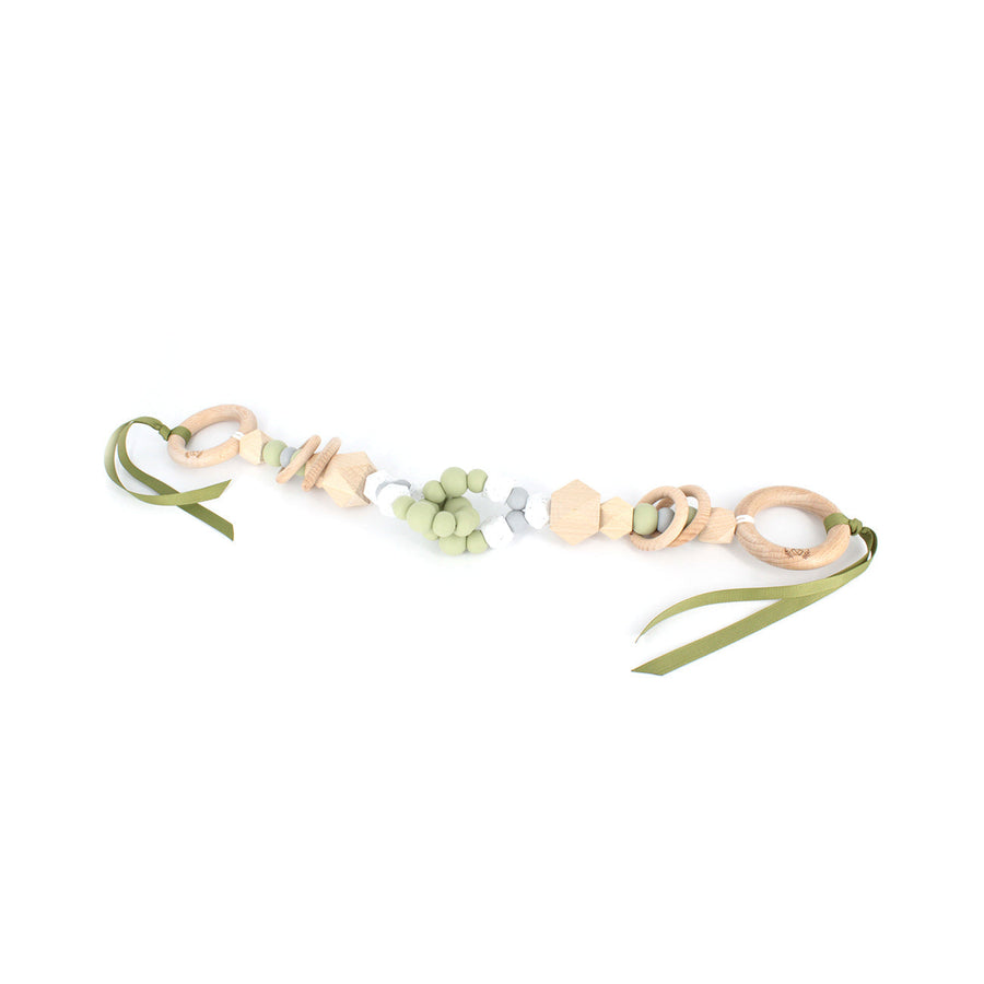 Interlock Teething Pram Garland | Sage