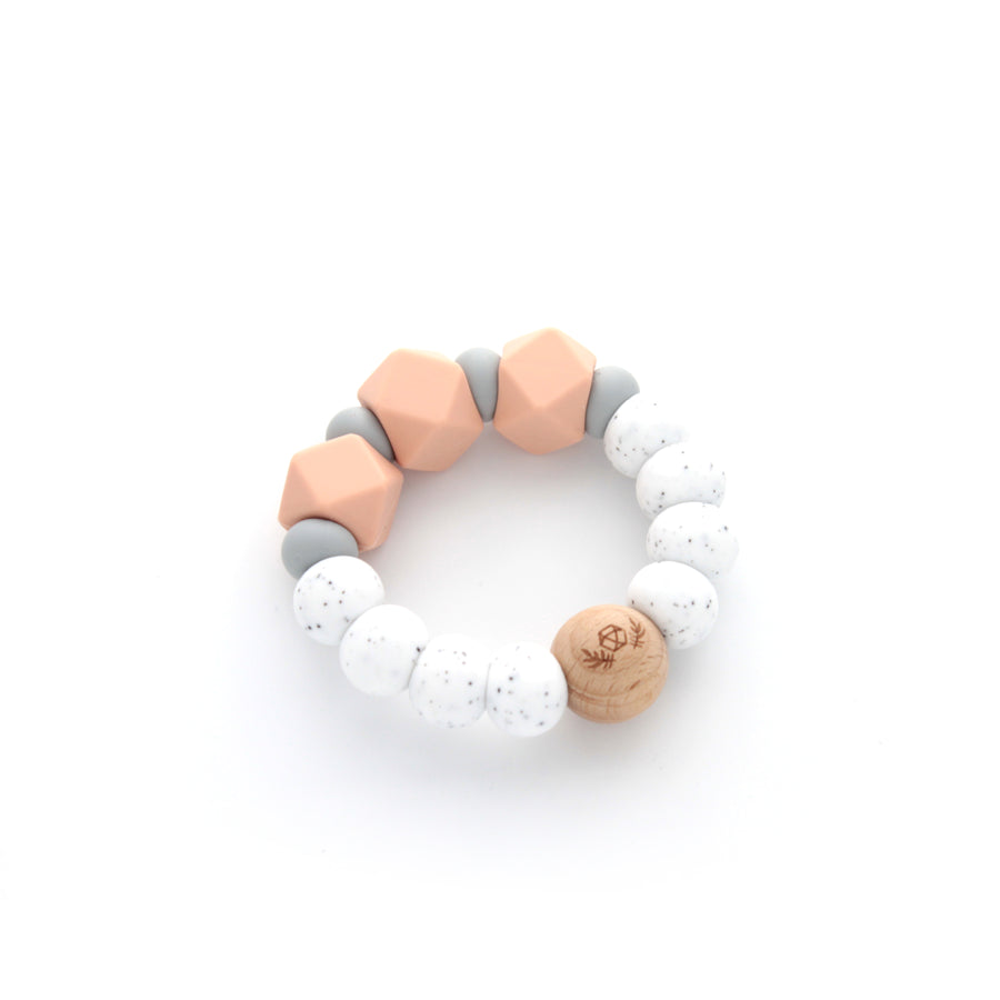 Essential Teether | Teething Ring | Silicone Teether | Peach