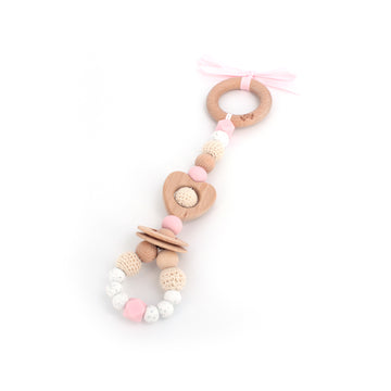 Love Heart Teething Rattle Toy