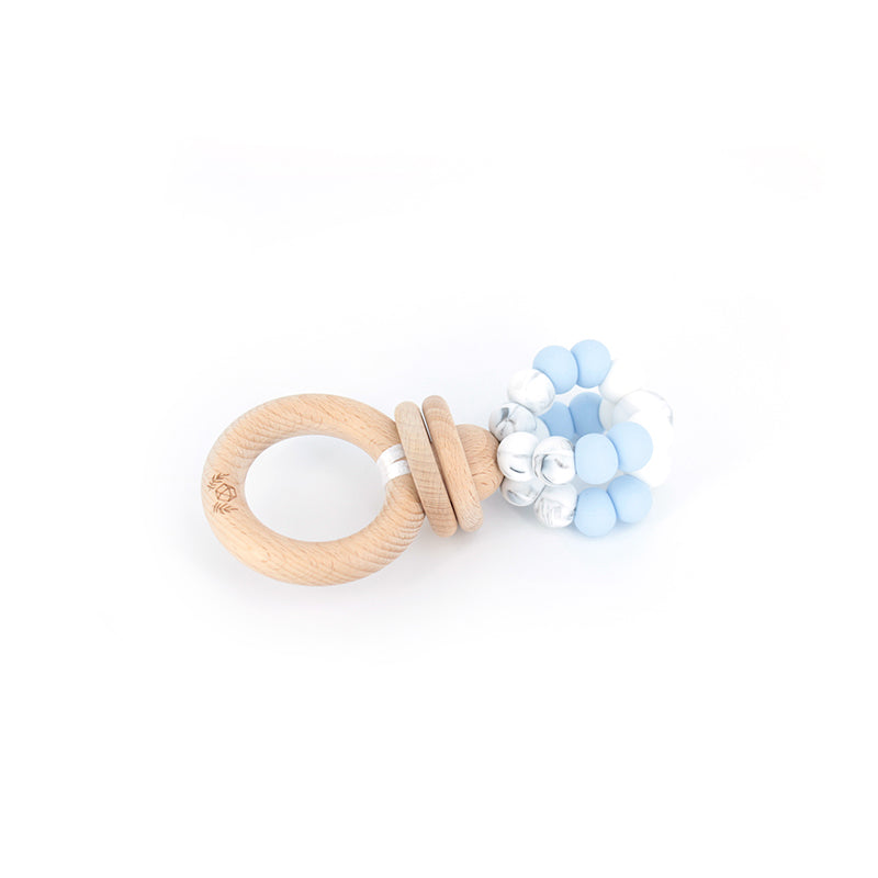 Ring Pop Teething Rattle™ | Marble Blue