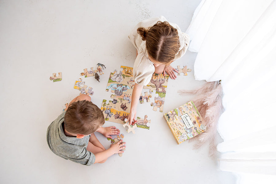 Savannah Encounters Children's Jigsaw Puzzle Gift | Collaborative Play Based Learning Activity