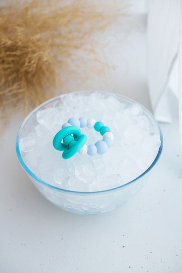 Trio Freezer Teether Aquamarine