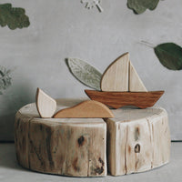 Boat Puzzle | Wooden Heirloom Puzzle | Mosaic Puzzle | Eco-Friendly Toy | Children's Toy | Open Ended Toy | Small World Play