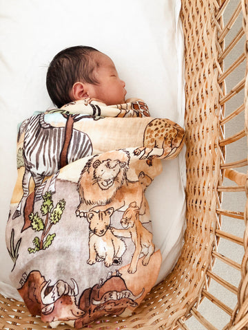 Savannah African Safari Baby Swaddle Wrap | Lluie