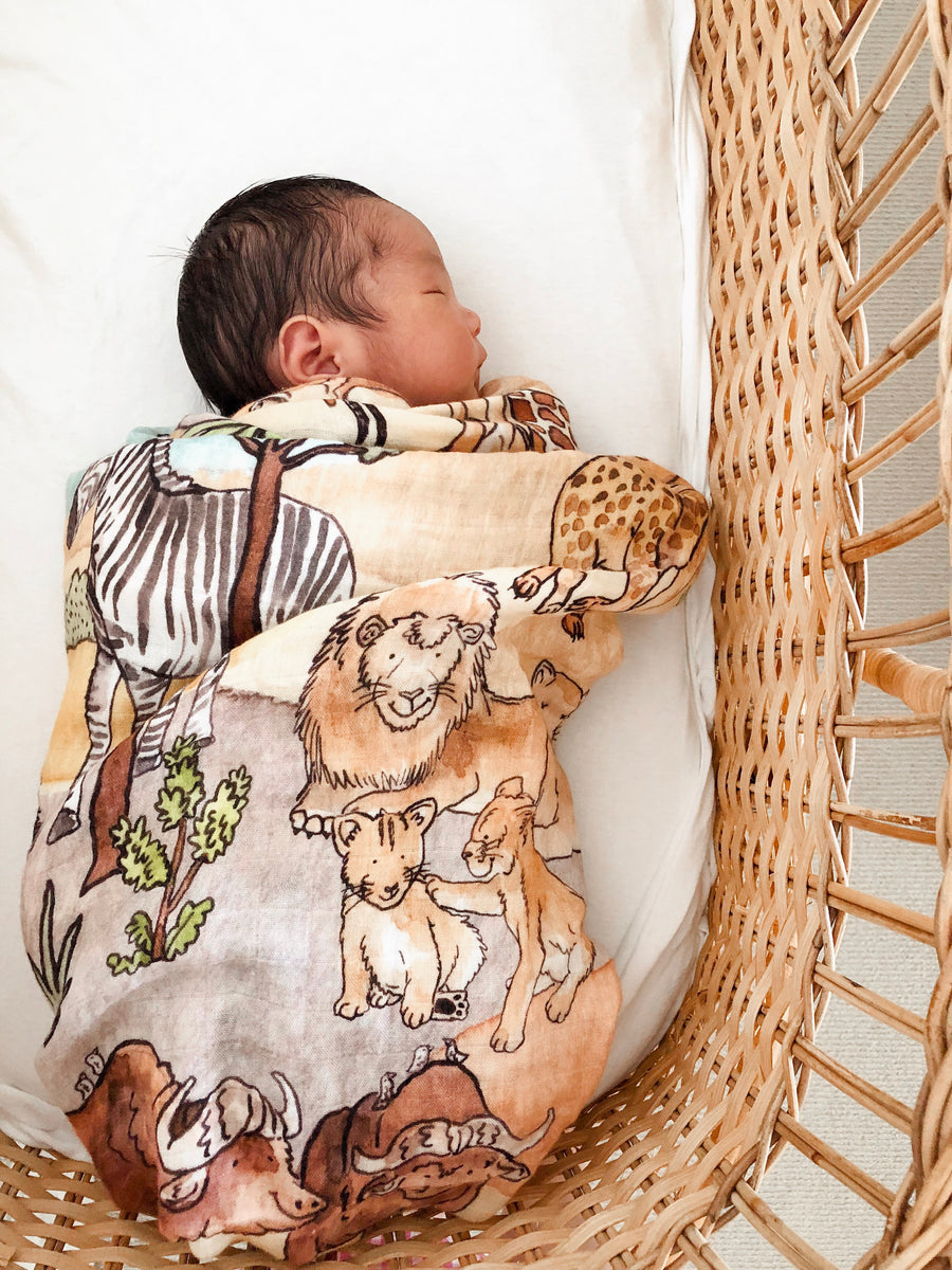 Savannah African Safari Baby Swaddle Wrap | Lluie